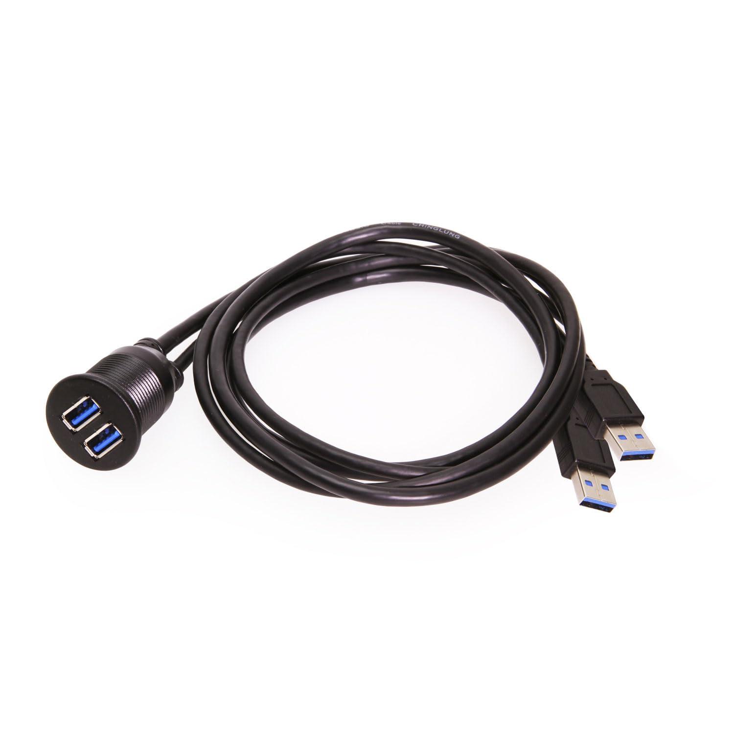 imageCoolgear 3ft USBC to USBA Extension Cable  Panel Mount for Secure Installation Fast 5Gbps Data Transfer ampamp Charging Support2 x Type A