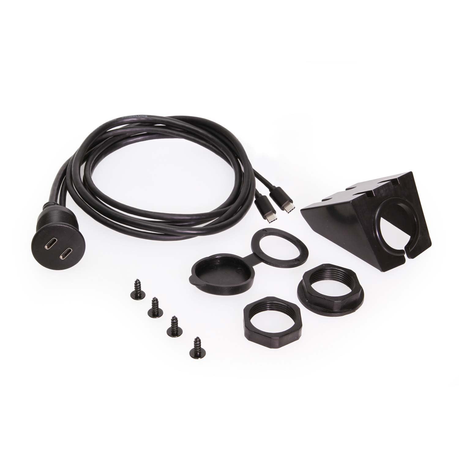 imageCoolgear 3ft USBC to USBA Extension Cable  Panel Mount for Secure Installation Fast 5Gbps Data Transfer ampamp Charging Support2 x Type C