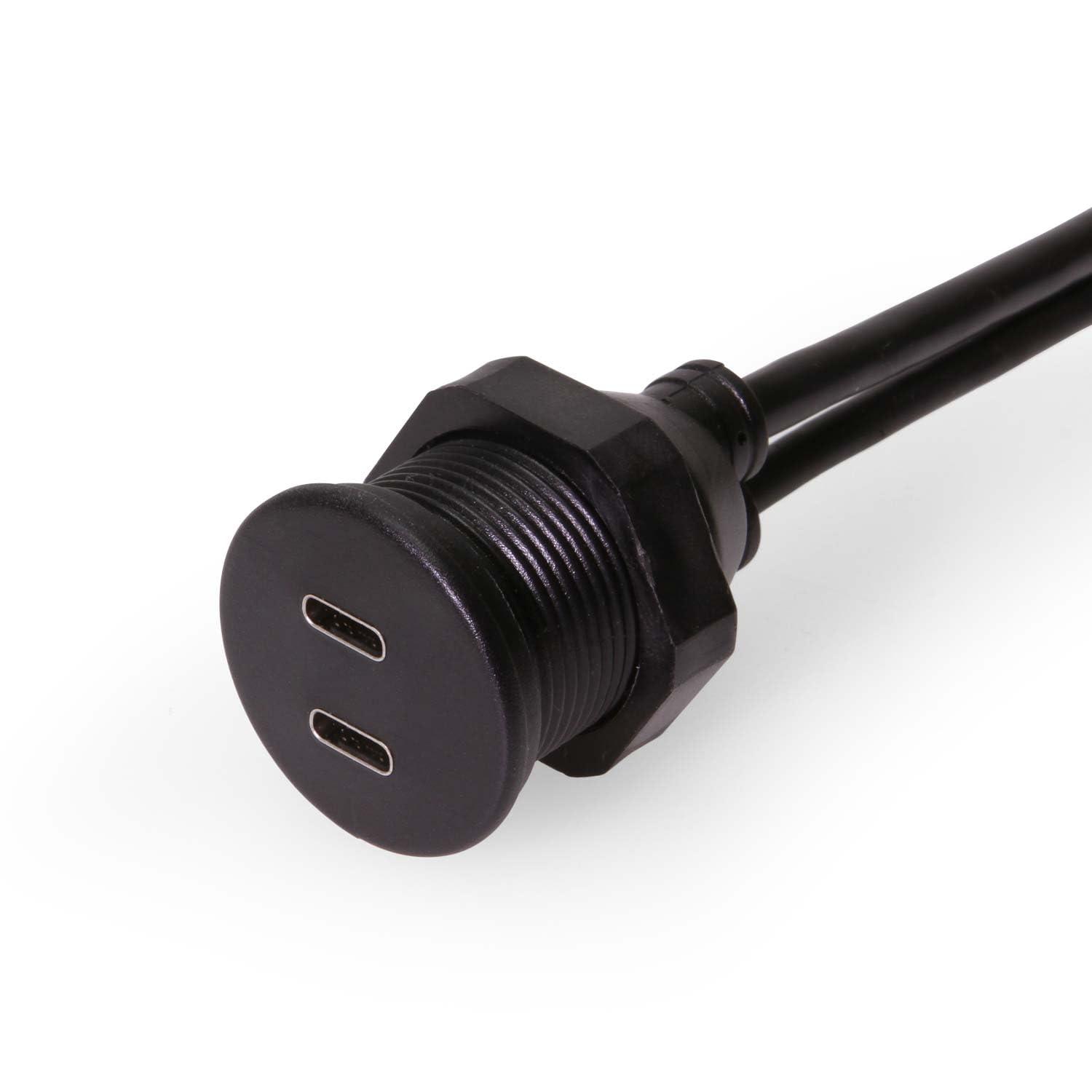 imageCoolgear 3ft USBC to USBA Extension Cable  Panel Mount for Secure Installation Fast 5Gbps Data Transfer ampamp Charging Support2 x Type C