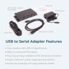 image4 Port USB to RS232 Serial Adapter wOptical Isolation Surge Protection 2500Vrms Isolation Bus Powered High Speed Serial Communication for Industrial Use