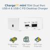 imageChargeIT 75W Dual USB Desktop Charger  USBA ampamp USBC PD Charger wPPS for Offices Labs and More