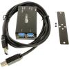 imageCoolgear 4 Port USB 31 Micro Hub with Surge Protection and Mounting Kit