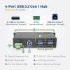 imageCoolgear 4Port Industrial USB 30 Hub w 15Amp Output GL Chip DINRail Mounting