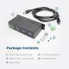 imageCoolgear 4Port Industrial USB 30 Hub w 15Amp Output GL Chip DINRail Mounting