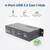imageCoolgear 4Port Industrial USB 30 Hub w 15Amp Output GL Chip DINRail Mounting