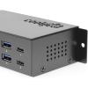 imageCoolgear 7 Port USBC ampamp USBA Hub with Rugged Metal Housing DIN Rail Mount Wide DC Power Input Surge Protection Industrial Grade