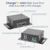 imageCoolgear ChargeIT Mini 99W Dual Port USB Charger  USBC PD 30 USBA QC 30 ampamp PPS  UL ampamp IEC Compliant