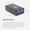 imageCoolgear Compact 4Port USB 32 Gen 1 Micro Hub for Industrial Use 5Gbps Data Variable Voltage Input and Surge Protection