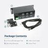 imageCoolgear Industrial 12Port USB 32 Gen 1 Hub with Status LEDs  Rugged Metal Chassis  5Gbps Data  Wall ampamp DINRail Mounting