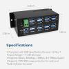 imageCoolgear Industrial 16 Port USB 32 Hub with 5Gbps Speed Surge Protection ampamp Mounting Options