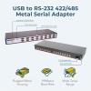 imageCoolgear Industrial 16 Port USB to Serial Rack Mount Adapter  RS232422485 COM Ports DIP Switch Configuration LED Diagnostics Plug ampamp Play