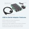 imageCoolgear Industrial 8 Port USB 20 to Serial RS232422485 Adapter wTerminal Block Optical Isolation Surge Protection LED Indicators Includes Power Supply