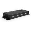 imageCoolgear Metal 4Port USB 20 Powered Hub for Industrial Use wScrew Lock