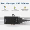 imageCoolgear Single Port Managed USBC to C 32 Gen 1 Adapter wESD Surge Protection and Software OnOff Control
