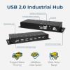 imageCoolgear Slim 7 Port USB 20 Hub wPower Adapter  480Mbps Data LEDs Surface and Wall Mount