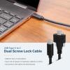 imageCoolgear USB 32 Gen 2 TypeC to C Dual Screw Lock 1 Meter Cable 10GB Data 5A PowerUSB Type C