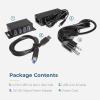 imageCoolgear USB 32 Powered 4Port Mini Hub 5Gbps Fast Data Transfer with ESD ampamp Surge Protection  Durable and Mountable USB Hub