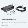imageIndustrial 7Port USB 32 Hub with ScrewLocking Ports 5Gbps Speeds and Surge Protection