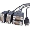 imageUSB 20 to 4 Ports Serial RS232 COM DB9 Male Adapter Cable FT232 USB4x RS232