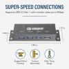 imageUSBGear Compact 4Port USB 32 Gen 1 Mini HighPower Hub wPower Adapter Port Status LEDs 5 Gbps Data Surface Mountable