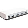 imageCoolgear 4 Port USB 32 Gen 1 Hub 5Gbps Speeds 15KV ESD Surge Protection Screw Locking Ports Power Adapter Included
