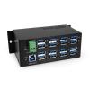 imageCoolgear Industrial 16 Port USB 32 Hub with 5Gbps Speed Surge Protection ampamp Mounting Options