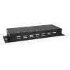 imageCoolgear Slim 7 Port USB 20 Hub wPower Adapter  480Mbps Data LEDs Surface and Wall Mount