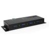 imageCoolgear USB 32 Gen 1 4Port Industrial Hub Metal Case with Screw Lock Cable Option