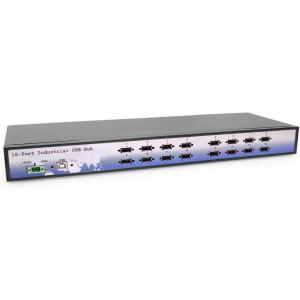 imageCoolgear 16 Port USB 20 RackMountable Hub wInternal Power Supply ESD Surge Protection ampamp Port Status LEDs