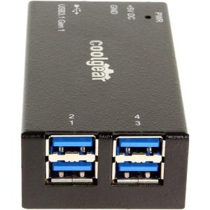 imageCoolgear 4 Port USB 31 Micro Hub with Surge Protection and Mounting Kit