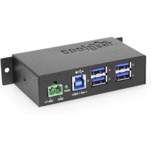 imageCoolgear 4 Port USB 32 Gen 1 Powered Hub wESD Surge Protection