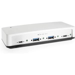 imageCoolgear 4 Port USB 32 Gen 2 TypeC Hub 10Gbps Speeds Screw Locking Ports Status LEDs AC Power Adapter Included