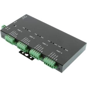 imageCoolgear 4Port USB Adapter for RS232422485 via Terminal Block DIP Switch Configurable Optical Isolation Surge ampamp ESD Protection