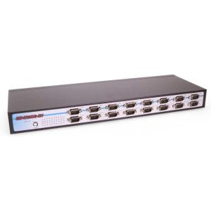 imageCoolgear Industrial 16 Port USB to Serial Rack Mount Adapter  RS232422485 COM Ports DIP Switch Configuration LED Diagnostics Plug ampamp Play