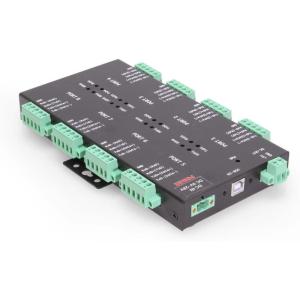 imageCoolgear Industrial 8 Port USB 20 to Serial RS232422485 Adapter wTerminal Block Optical Isolation Surge Protection LED Indicators Includes Power Supply