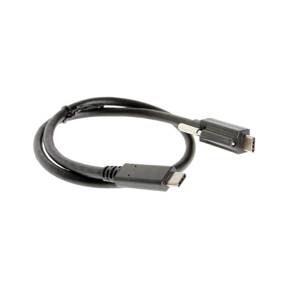 imageCoolgear 20in USB Single Screw Lock TypeC to C Male Cable 10GB Data 5A Power