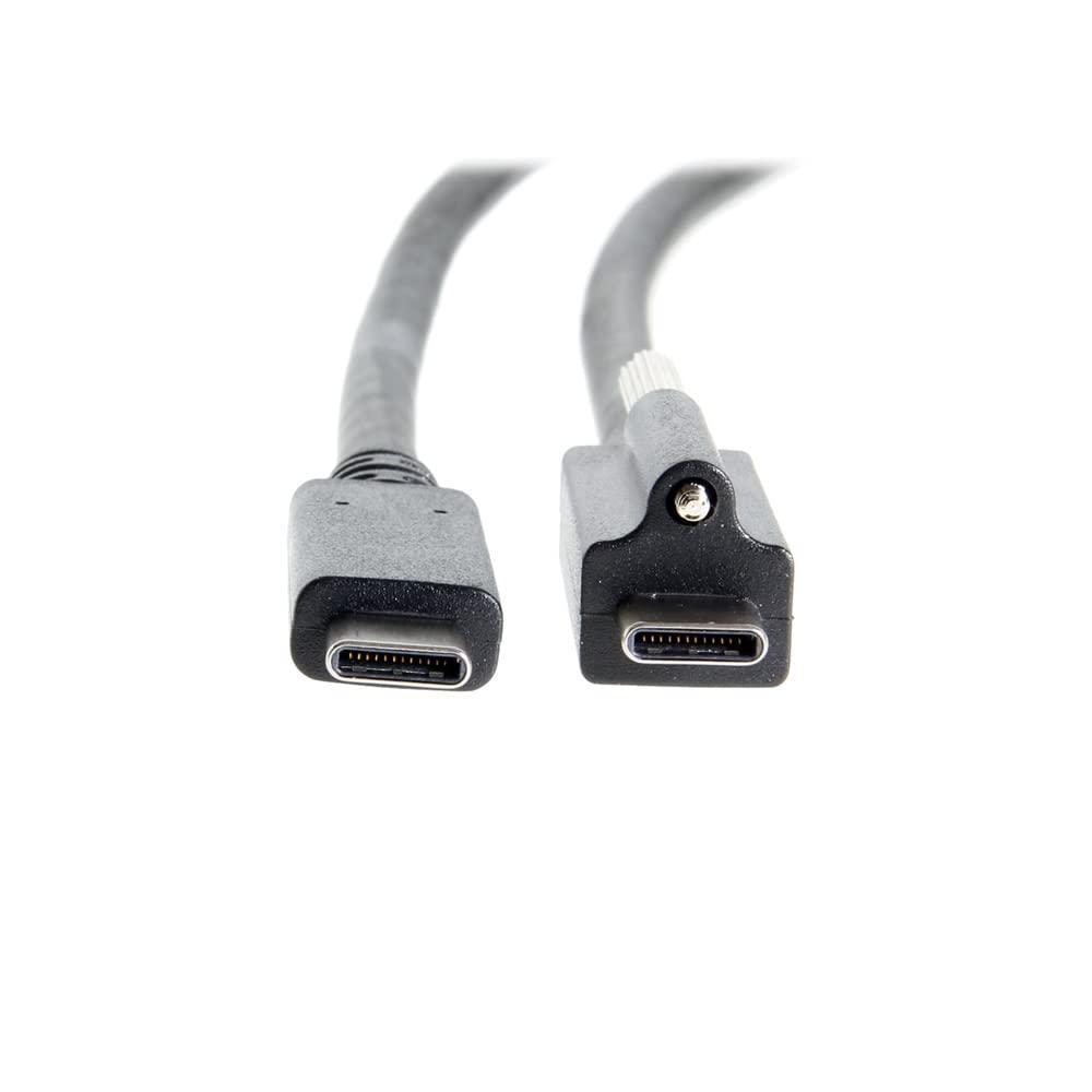 imageCoolgear 20in USB Single Screw Lock TypeC to C Male Cable 10GB Data 5A Power