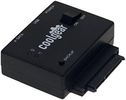 imageCoolgear USB 20 and eSATA Adapter for SATA I and SATA II Hard Drives