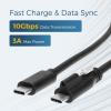 imageCoolgear 6ft USB Single Screw Lock TypeC to C Male Cable 10GB Data 5A Power