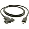 imageCoolgear USB 32 Gen 2 TypeC Male to Female Panel Mount Cable 36 inch