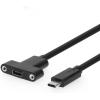 imageCoolgear USB 32 Gen 2 TypeC Male to Female Panel Mount Cable 36 inch
