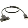 imageCoolgear USB 32 Gen 2 TypeC Male to Female Panel Mount Cable 20 inch