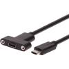 imageCoolgear USB 32 Gen 2 TypeC Male to Female Panel Mount Cable 20 inch