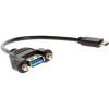 imageCoolgear USB TypeC Male to USB 31 TypeA Female Panel Mount Cable