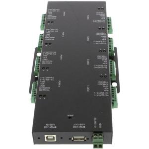 imageCoolgear Industrial 8 Port USB 20 to Serial RS232422485 Adapter wTerminal Block Surge Protection Isolation LED Indicators Screw Lock for Secure Connections