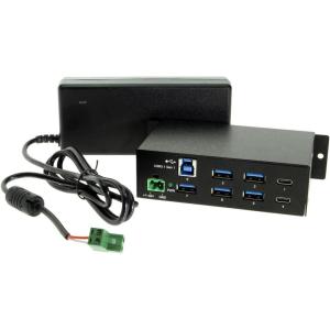 imageCoolgear USBC 7 Port Hub 2X TypeC 5X TypeA  DIN Rail  Power Adapter