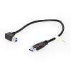 imageCoolgear 12 Inch 031m USB 30 A to Left Angle B Male Cable Black 2824AWG