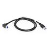 imageCoolgear 36 Inch 092m USB 30 A to Left Angle B Male Cable Black 2824AWG