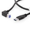 imageCoolgear 36 Inch 092m USB 30 A to Left Angle B Male Cable Black 2824AWG