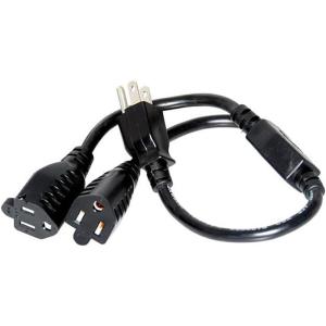 imageCoolgear Black 16inch UL Listed Power YCable Computer Power Cable